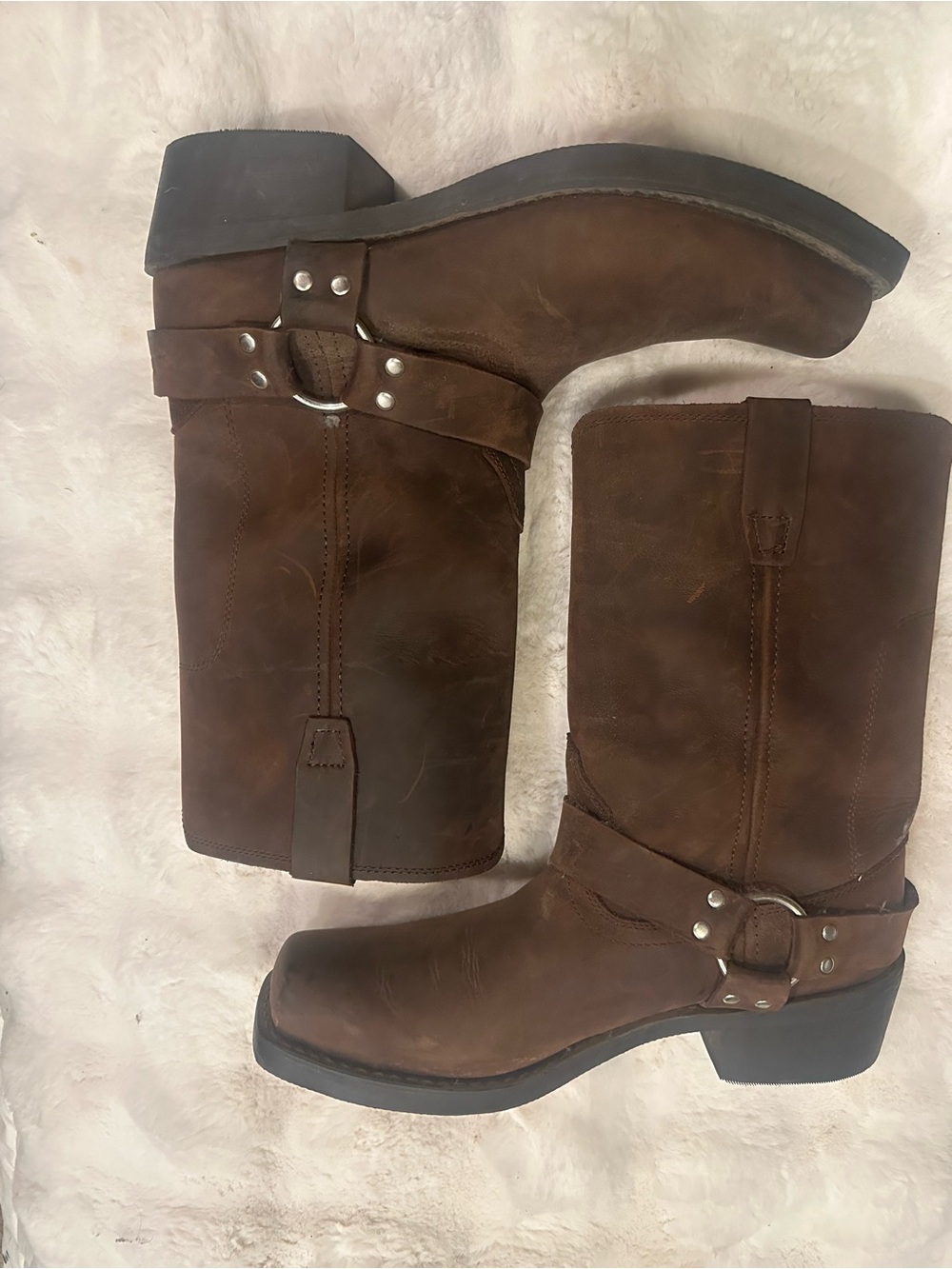 Durango Brown Leather Harness Cowboy Boots - Picture 5 of 5